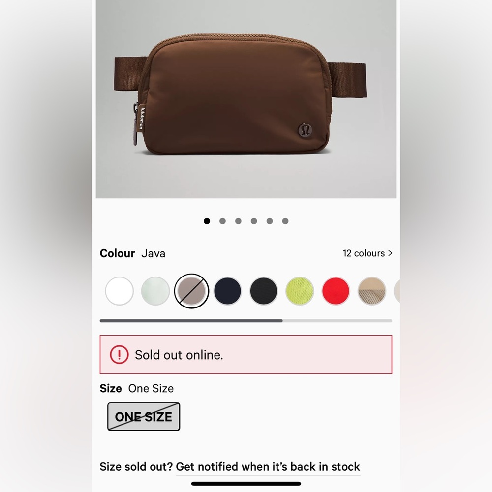 Lululemon | Java Belt Bag | FREE SHIPPING